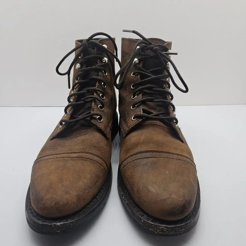 Thursday Boot Co. Captain Handmade Brown Leather Boots Men's Size 7.5 US